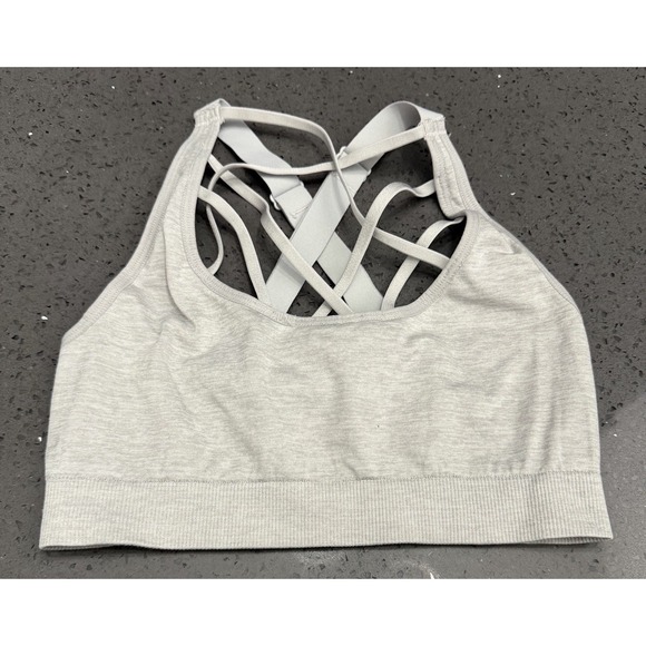 Victoria's Secret Other - Victoria's Secret Sport  Lightly Lined Racerback Sports Bra Small Gray Strappy